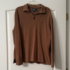 Ralph Lauren Tan Quarter-Zip Pullover- Large